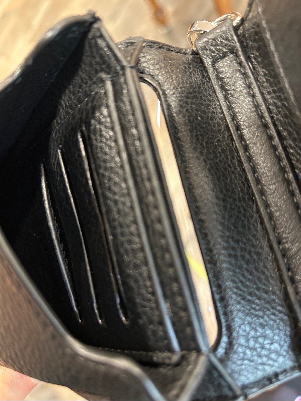 Save the Girls Black Leather Crossbody Touch Screen Phone Bag Day trip Travel - Picture 6 of 6
